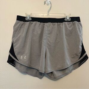 Under Armour Gray & Black Running Moisture Wicking Shorts Women’s XL